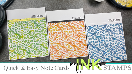 Quick Note Cards with Woodcut Floral Background