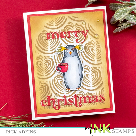 Cozy Christmas Coffee Card with Miss Ink Stamps