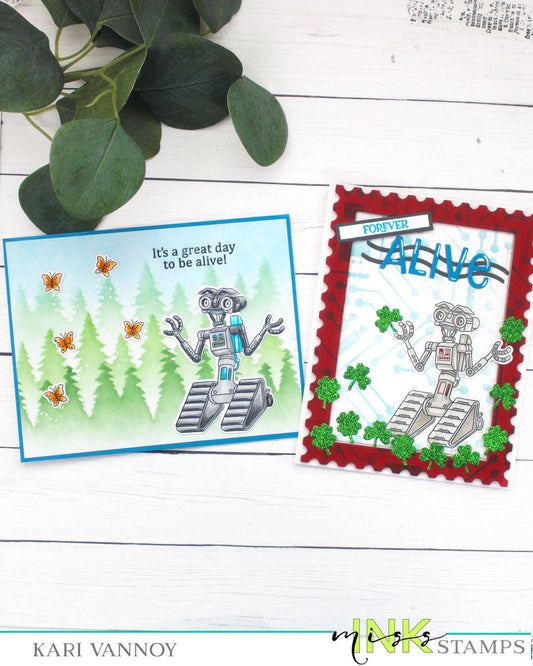 It's a Great Day to Be Alive! 2 Robot Cards