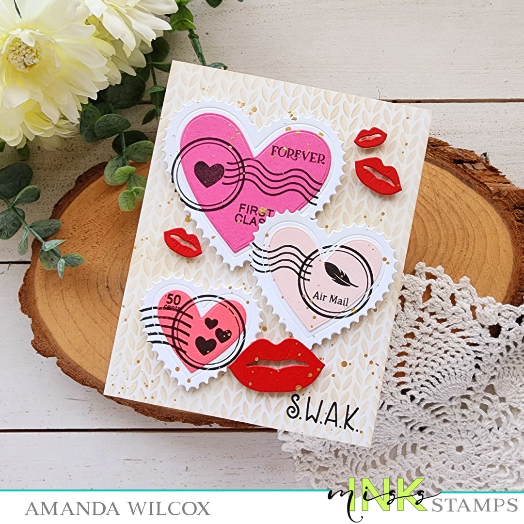 SWAK Postage Hearts